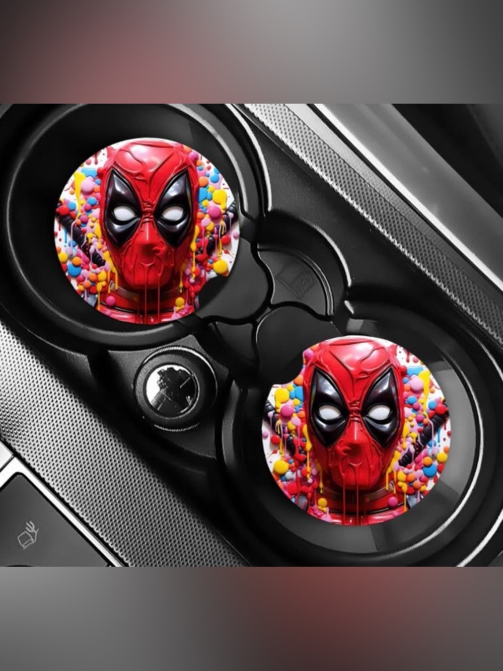 Deadpool Car Coasters Absorbent Set of (2)